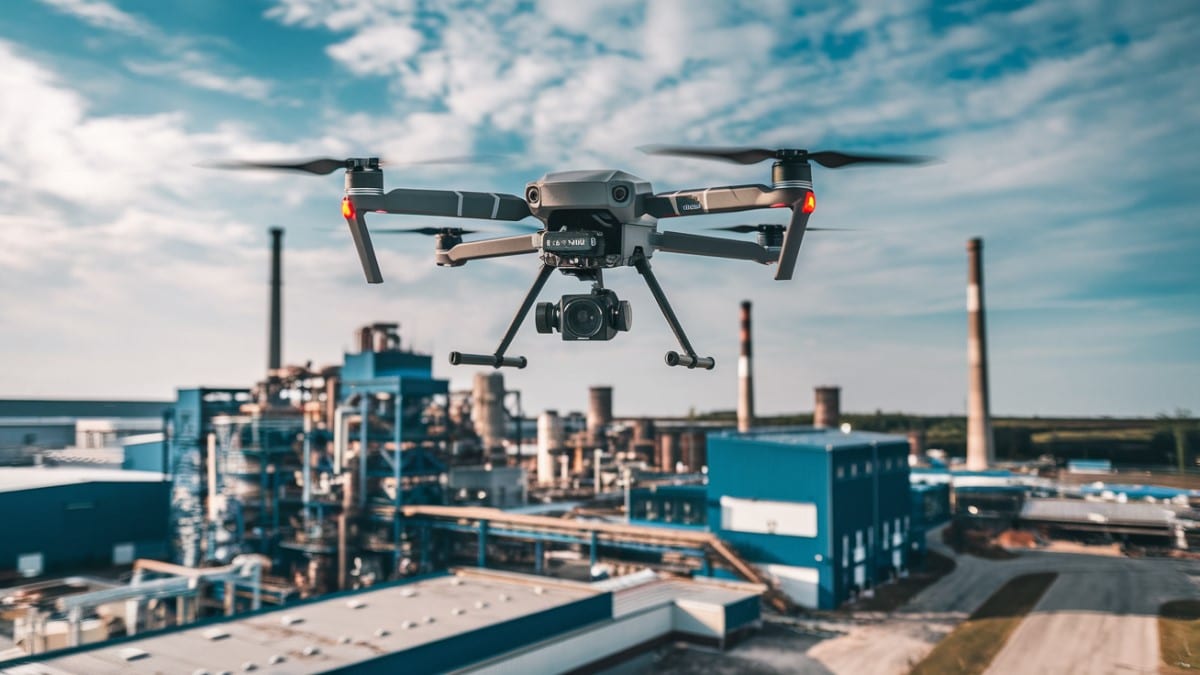 Drone et site industriel